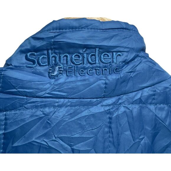 Patagonia Mens Size XS Blue Quilted Nano Puff Zip Vest Jacket Schneider Electric - Picture 4 of 8